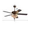 YIYIBYUS 52-in Retro 3-Light Reversible Ceiling Fan with 5 Wood Blades - 4 of 4