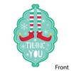 Big Dot of Happiness Elf Squad - Shaped Thank You Cards - Kids Elf Christmas and Birthday Party Shaped Thank You Cards with Envelopes - Set of 12 - 3 of 4