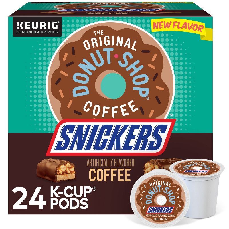 The Original Donut Shop Snickers Medium Roast Coffee Keurig - K-Cup Coffee Pods 24ct, 1 of 12