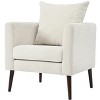 Okak Accent Chairs for Bedroom, Modern Upholstered Armchair, Mid Century Fabric Lounge Chair, Comfortable Reading Chair with Wood Legs - 3 of 4