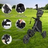 Probe Hues Foldable 3-Wheel Golf Push Cart with Brake, Storage, Holders - 3 of 3