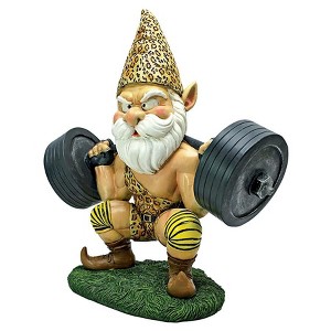 Design Toscano Atlas, The Athletic Weightlifting Gnome Statue - 1 of 4