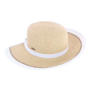 Karen Keith Women's Toyo Braid Sun Hat with Ponytail Opening in Back - 1 of 4