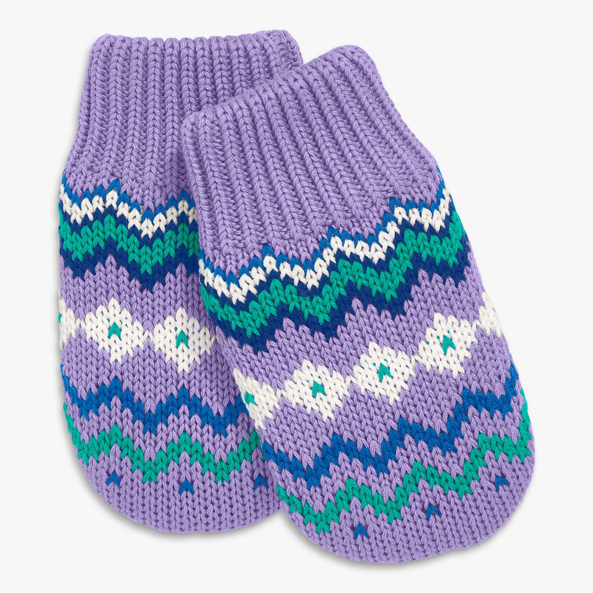 Primary Baby Fleece Lined Fair Isle Mittens
