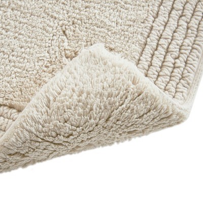 Splendor Taupe Cotton Tufted Reversible Bath Rug 24" x 72"