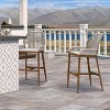 PURPLE LEAF 2 Pieces Bar Stools Patio Modern Rattan Barstools Aluminum Woven Tall Bar Chairs with Cushions for Outdoor Kitchen Island Garden - 2 of 4