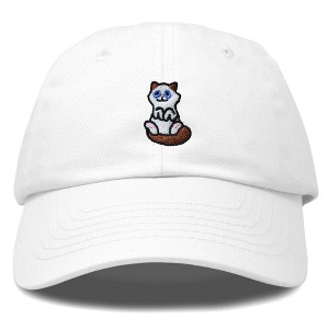 Dalix Ragdoll Cat Embroidered Cotton Dad Hat Cute Cat Lover Adjustable Baseball Cap for Everyday Style Womens - 1 of 4