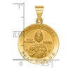 Black Bow Jewelry 14k Yellow Gold Hollow St. Daniel Medal Pendant, 19mm (3/4 Inch) - 4 of 4