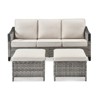 Buenhomino Outdoor Patio Furniture Sets, All-Weather PE Wicker Seating with Swivel Chairs, Sofas, Ottomans & Tables for Garden, Deck & Porch - 3 of 4