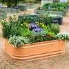 Vego Garden 6-in-1 Modular Rectangular Metal Outdoor Raised Garden Bed Kit 42"x60"x17" - 3 of 4