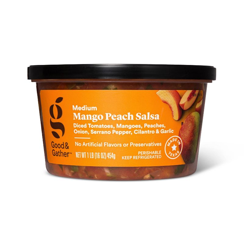 Medium Mango Peach Salsa - 16oz - Good &#38; Gather&#8482;, 1 of 7