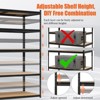 5 Tier Heavy Duty Steel Garage Shelving Unit, Thicken Adjustable Shelves Organizer Rack, Storage Shelves for Closet, Kitchen, Living Room, Office - 4 of 4