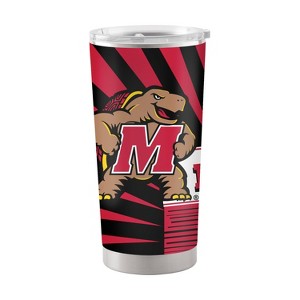 NCAA Maryland Terrapins 20oz Mascot Stainless Steel Tumbler: Portable Drinkware, Plastic Lid - 1 of 2