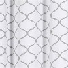 Kate Aurora Set of 2 Modern Elements Quatrefoil Lattice Poly Cotton Grommet Top Curtain Panels - 3 of 3