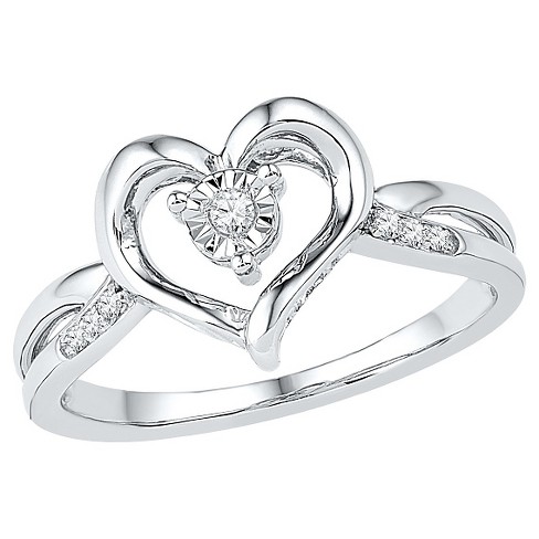 Diamond heart rings for women near me images make
