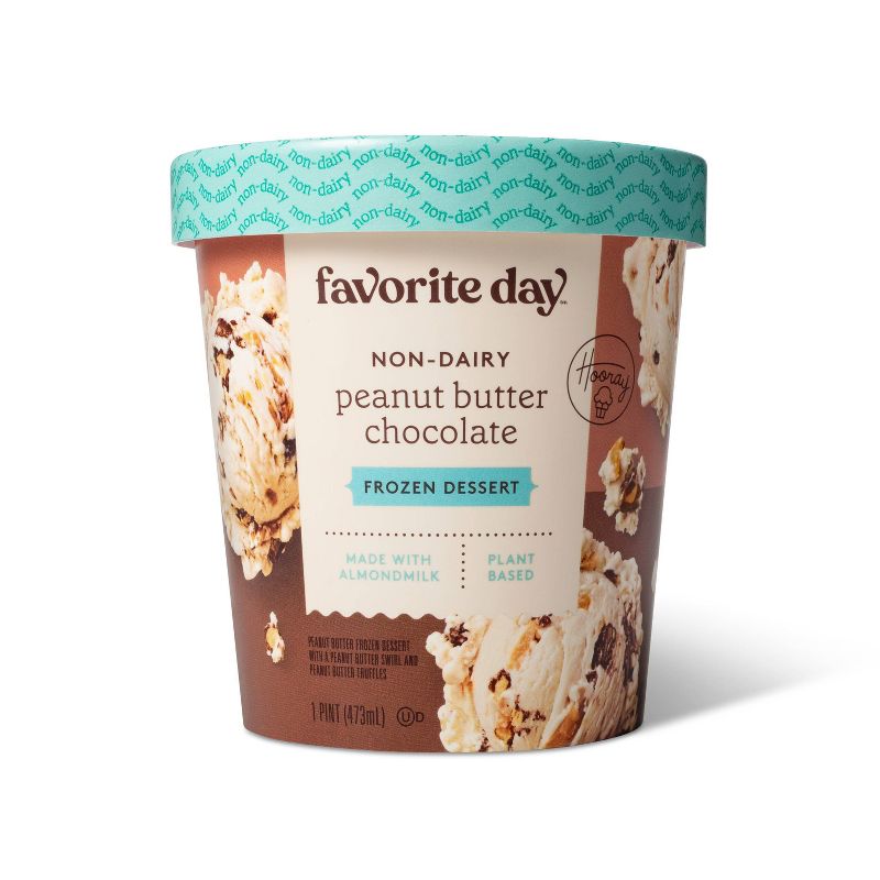 Non-Dairy Plant Based Peanut Butter and Chocolate Frozen Dessert - 16oz - Favorite Day&#8482;, 1 of 8
