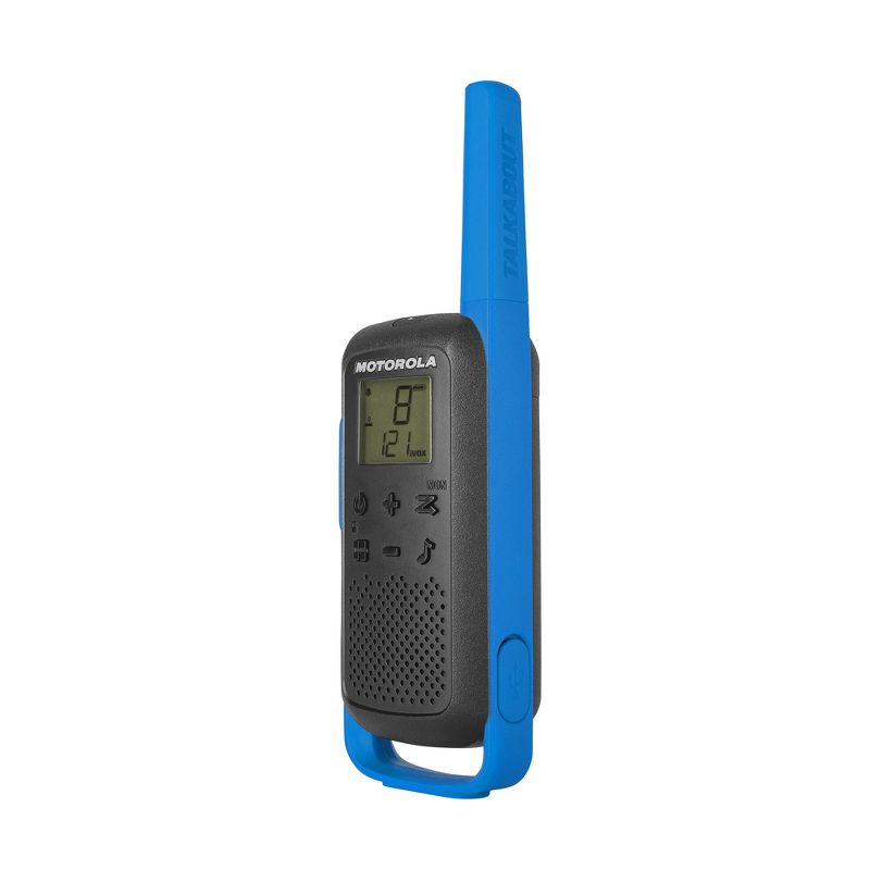 Motorola Solutions Talkabout T270 Two-Way Radio, 25 mile range, Black W/Blue, 3 of 8