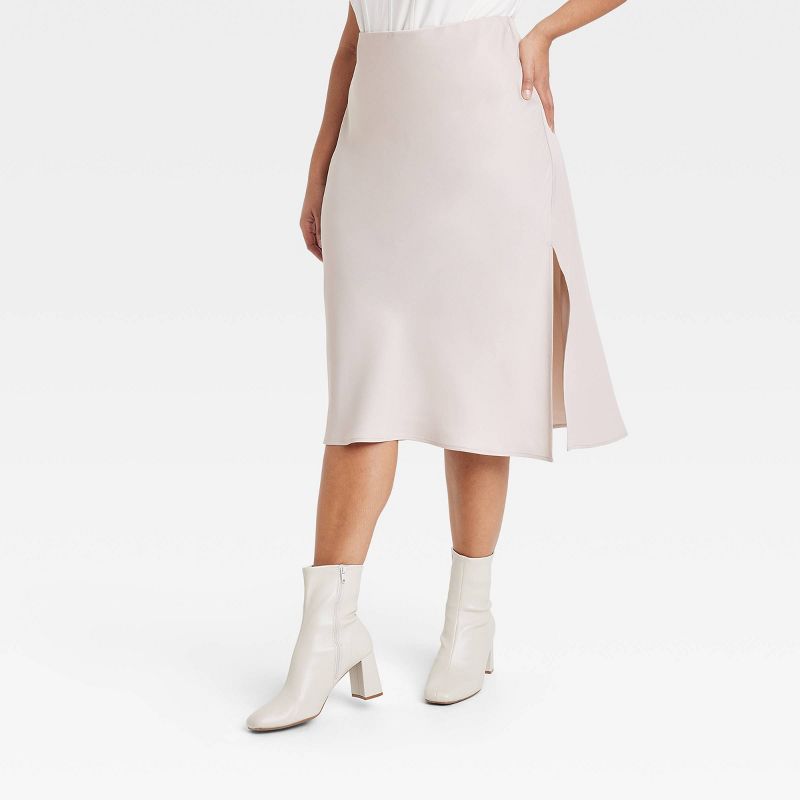 Women's A-Line Midi Slip Skirt - A New Day™, 1 of 10