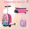 Sandinrayli Scooter Suitcase, Kid Carry on Luggage Scooter, Children Ride on Luggage for Girls, Luggage for Kids (Unicorn) - 4 of 4