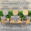 Sunnydaze Sanibel 4-Piece Patio Conversation Set - Gray - 3 of 4