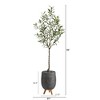 Nearly Natural 70-in Olive Artificial Tree in Gray Planter with Stand - 2 of 4