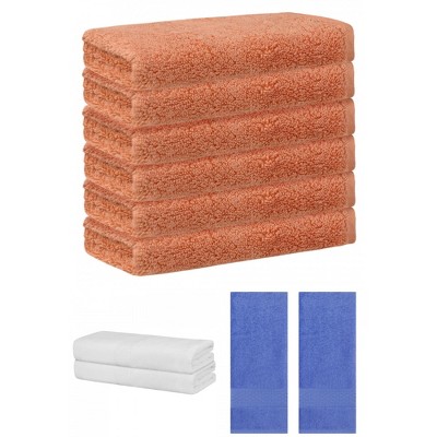 REGALWOVEN Absorbent Solid Bath Hand Face Cloths Cotton Towels 3 Piece Sets