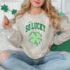 Simply Sage Market Women's Graphic Sweatshirt So Lucky Cheetah Shamrock - 2 of 3