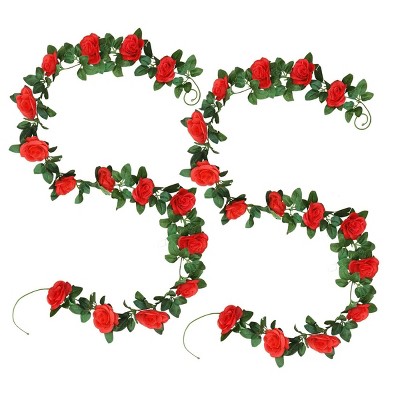 Aghana Digitals 2-Strand 5.9Ft Plastic Green Eucalyptus Garland with 60 Flowers (180cm)