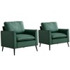 Lycvki 2pcs Leather Upholstered Sofa Chair - 2 of 4