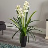 Nearly Natural 39-in Cymbidium Orchid Artificial Plant - 2 of 2