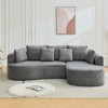 106" Curved Modular Sectional Sofa with Throw Pillows, Luxury Chenille Cloud Couch with Deep Seat, Boneless Design - 4 of 4