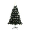 Aghana Digitals 59in Hinged Artificial Christmas Tree with LED Lights & Gold Balls, Green/White - 4 of 4
