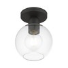 Livex Lighting Downtown 1 - Light Semi-Flush Mount in  Black - 4 of 4