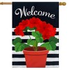 Briarwood Lane Spring Burlap House Flag 40x28 For Outdoor Potted Red Geraniums For Spring House Flag - 2 of 4