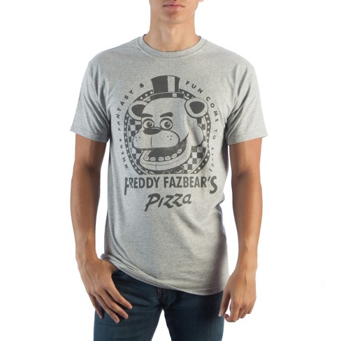 Fnaf Freddy Fazbear's Pizza Flyer Boy's Heather Grey T-shirt : Target