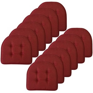 Solid Color U Shaped Memory Foam 17" x 16" Chair Cushions by Sweet Home Collection® - 1 of 4