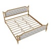 Sapphtopaz Bed Frame with Headboard Upholstered Platform Bed with Button Tufted and Slats Support for Bedroom, No Box Spring Needed - 3 of 4