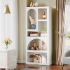 Tribesigns Modern 70.87" Geometric Bookshelf, Arched Bookcase with 5 Storage Shelves, Open Art Decor Display Shelf for Living Room, Bedroom - 4 of 4