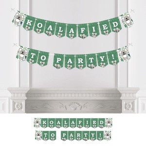 Big Dot of Happiness Koala Cutie - Bear Birthday Party and Baby Shower Bunting Banner - Party Decorations - Koalafied To Party - 1 of 4