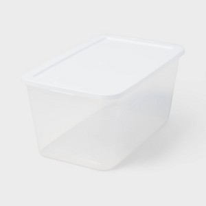 90qt Clear Storage Box White - Brightroom™ - 1 of 3