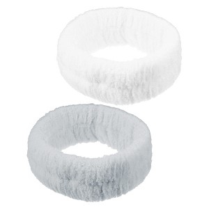 Unique Bargains Women's Soft Facial Spa Headbands 2 Pcs - 1 of 4