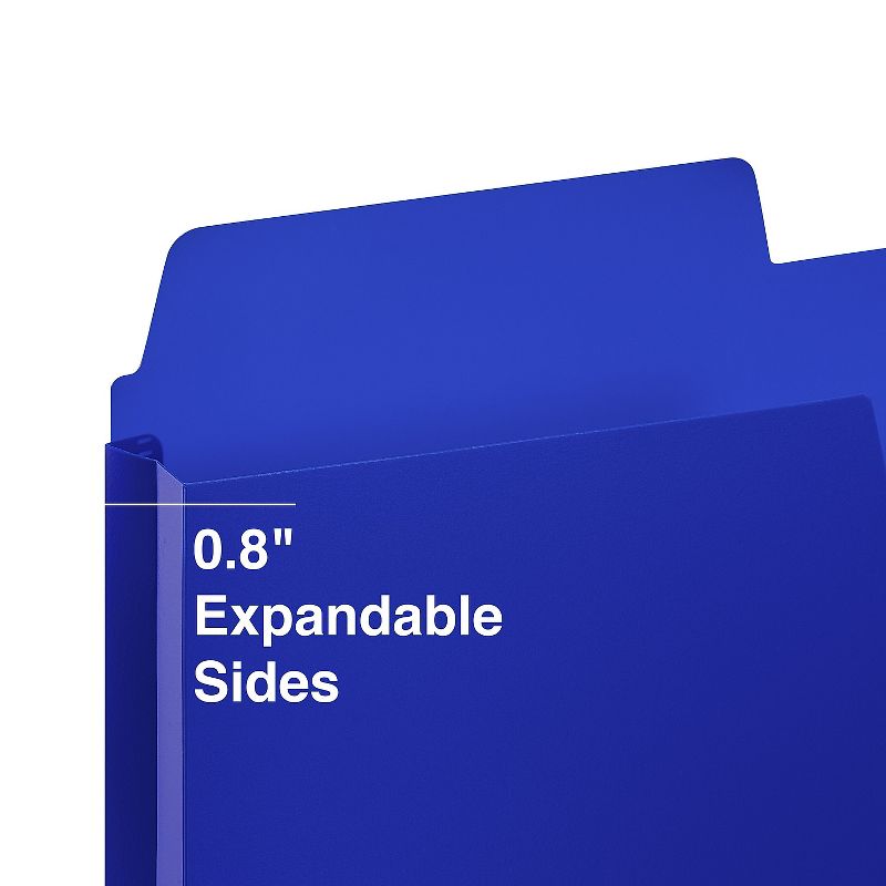 MyOfficeInnovations Poly File Pockets Letter Size Assorted Colors 5/Pack (20674) 638805, 4 of 5