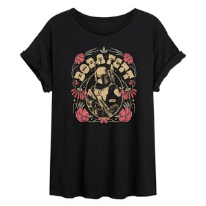 Women's - Star Wars - Boba Boho Oversized Graphic T-Shirt - 1 of 4
