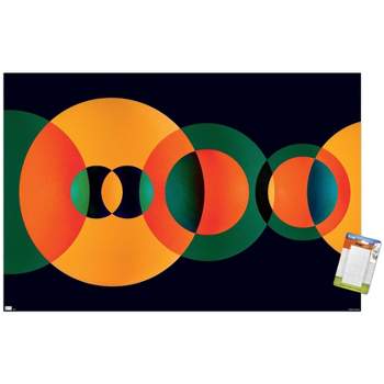 Trends International Abstract - Green and Orange Circles Unframed Wall Poster Prints