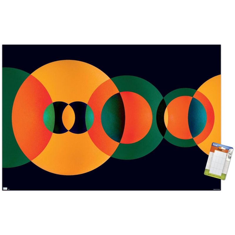 Trends International Abstract - Green and Orange Circles Unframed Wall Poster Prints, 1 of 7