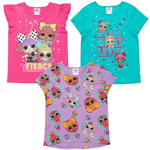 L.o.l. Surprise Big Girls 3 Pack Graphic T shirts 14 16 Target