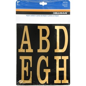 Hillman 3 in. Reflective Gold Vinyl Self-Adhesive Letter Set A-Z 51 pc (Case of 5) - 1 of 1