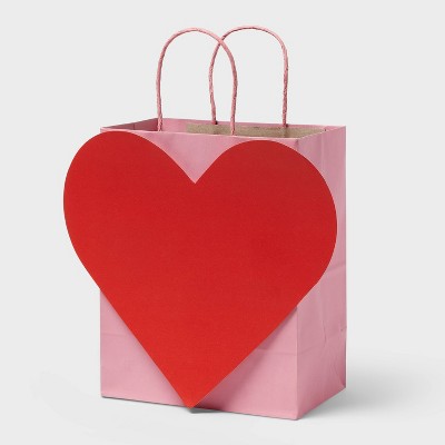 15"x11.21"x1.6" Valentine's Day Small Gift Bag Heart Pop Up - Spritz™