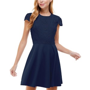 City Studio Womens Lace Sheath Dress, Blue, 1 - 1 of 1