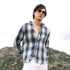 Campus Sutra Men Men's Navy Blue & Ivory White Ombre Buffalo Check Shirt - 2 of 4